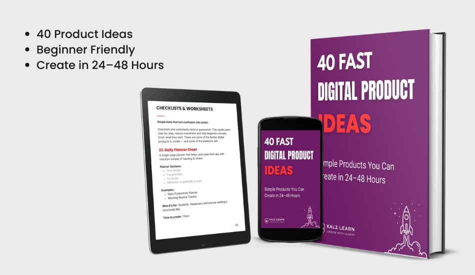 40 Digital Product Ideas Playbook